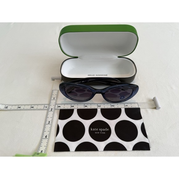 Kate Spade New Sunglasses Hello Sunshine Blue Frames Original Packing Modern - Picture 1 of 7